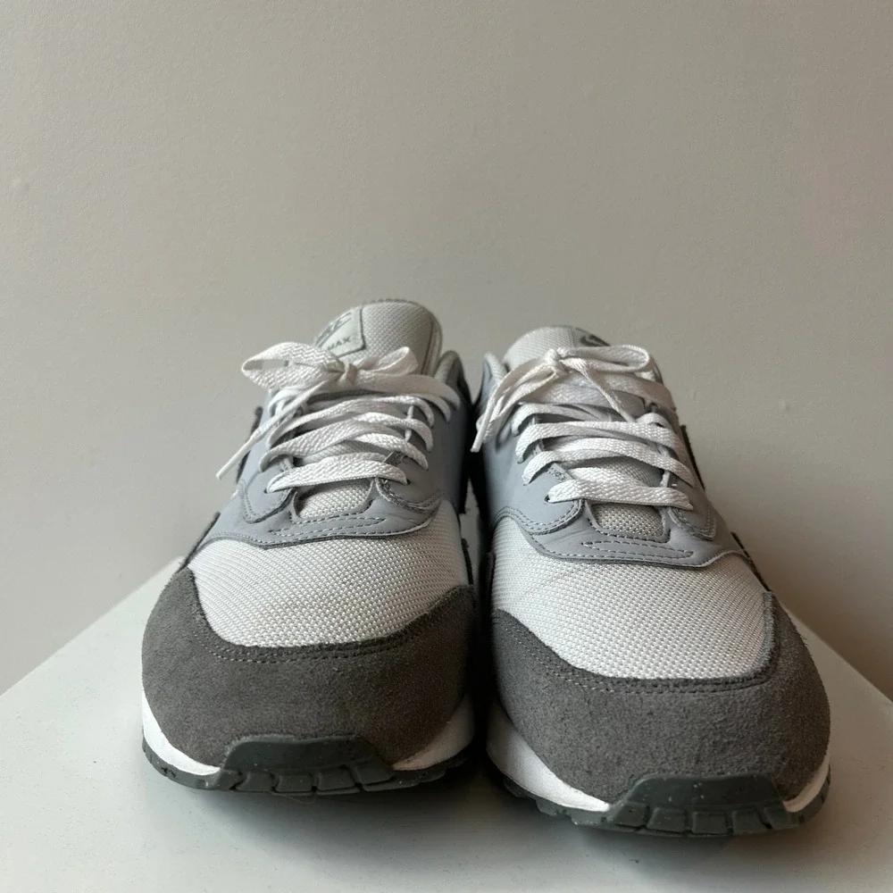 Nike Air Max 1 Sz 14 Photon Dust Smoke Grey White HM9936-001 Mesh Suede Low